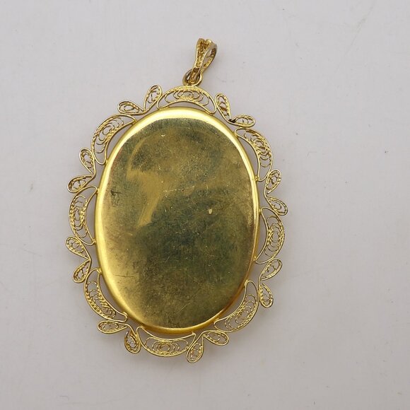 Vintage Damascene Drop Earrings and Pendant - Picture 3 of 7